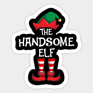 Handsome Elf Matching Family Christmas Sticker